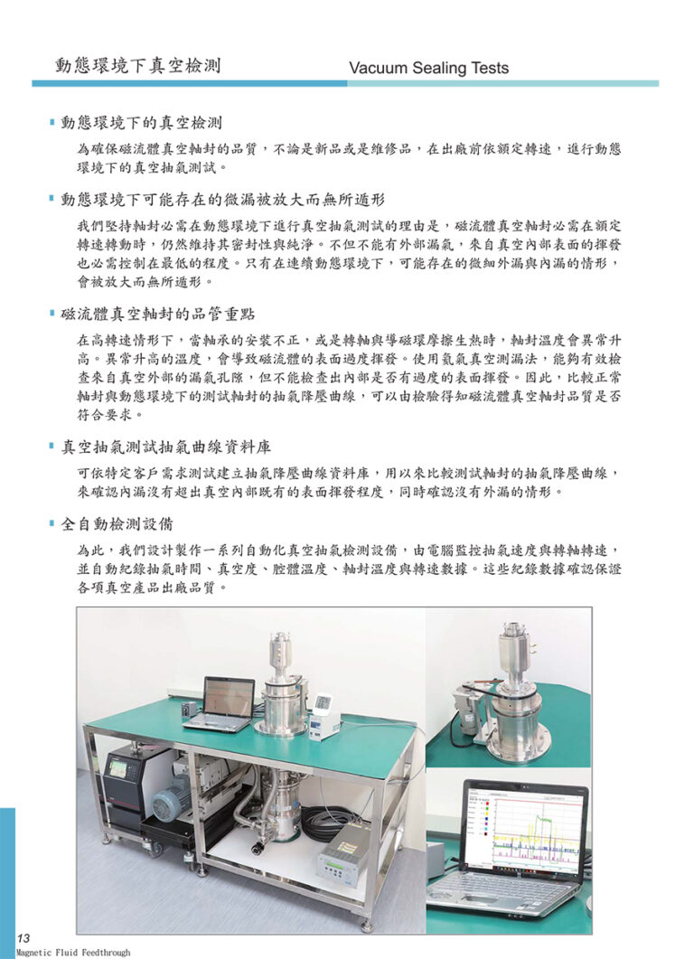 磁封動態環境檢測,sealing tests