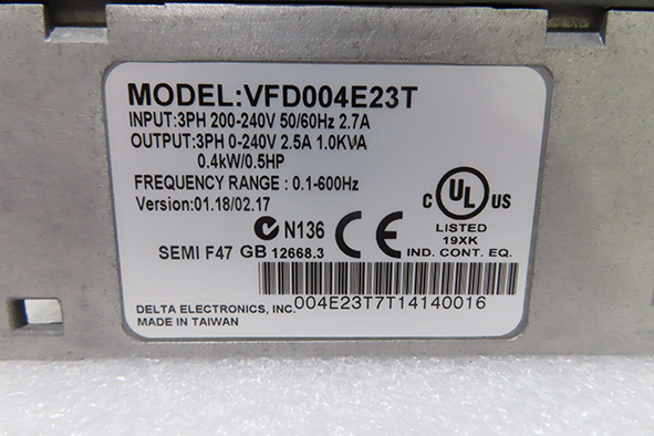VFD004E23T原廠東元變頻器