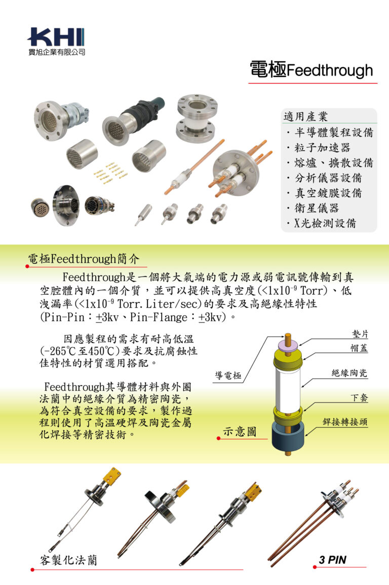 電極electrical feedthrough